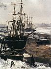 Thames Canvas Paintings - The Thames in Ice